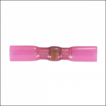 Sealey HSSB25R Heat Shrink Butt Connector with Crimp & Solder, Red - Pack of 25