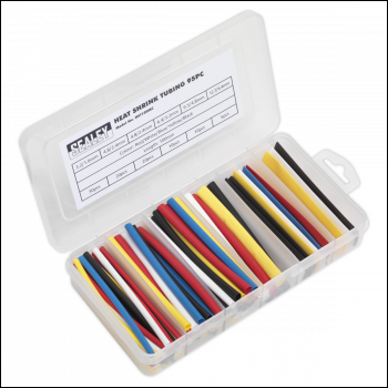 Sealey HST100MC Heat Shrink Tubing Assortment 100mm 95pc - Mixed Colours