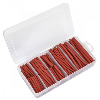 Sealey HST501R Heat Shrink Tubing Assortment 50 & 100mm 180pc - Red
