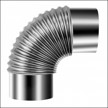 Sealey IREX3 Stainless Steel Exhaust/Flue 90° Bend for IR13/IR16 100mm