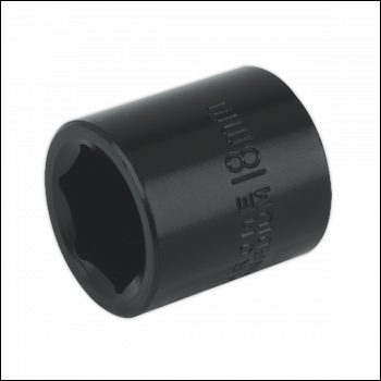 Sealey IS3818 Premier Impact Socket 3/8 inch Sq Drive 18mm