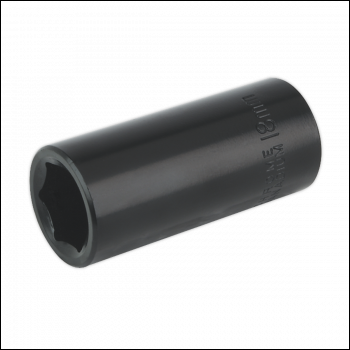 Sealey IS3818D Premier Deep Impact Socket 3/8 inch Sq Drive 18mm
