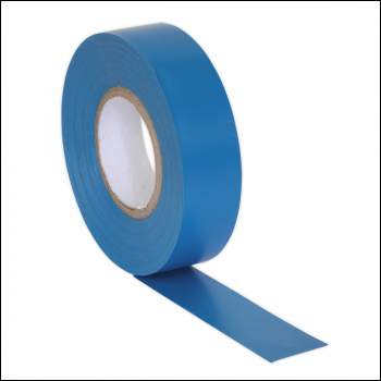 Sealey ITBLU10 PVC Insulating Tape 19mm x 20m, Blue - Pack of 10