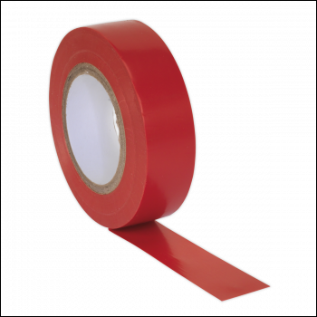 Sealey ITRED10 PVC Insulating Tape 19mm x 20m Red Pack of 10