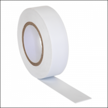 Sealey ITWHT10 PVC Insulating Tape 19mm x 20m White Pack of 10