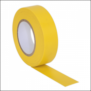 Sealey ITYEL10 PVC Insulating Tape 19mm x 20m, Yellow - Pack of 10