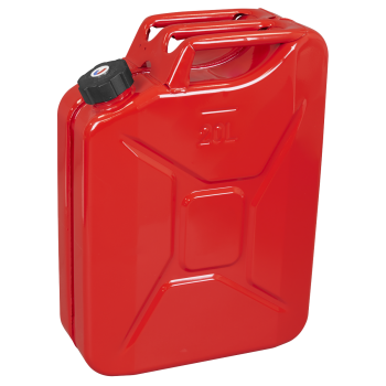 Sealey JC20SCR Screw Cap Metal Jerry Can 20L - Red