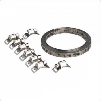 Sealey JC97 Self-Build Hose Clip Set 8mm Band Width