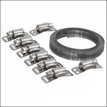 Sealey JC972 Self-Build Hose Clip Set 12.7mm Band Width