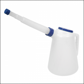 Sealey JDL5B Oil Container with Flexible Spout 5L - Blue Lid