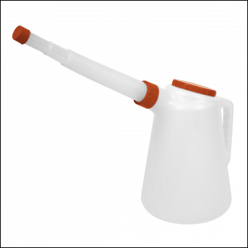 Sealey JDL5R Oil Container with Flexible Spout 5L - Red Lid