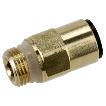 Sealey JGBC1238 John Guest® Speedfit® Brass SuperThread Straight Adaptor 12mm x 3/8 inch BSP - Pack of 2