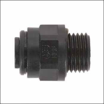 Sealey JGC1014 John Guest® Speedfit® Straight Adaptor 10mm x 1/4 inch BSP - Pack of 5