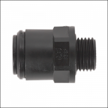 Sealey JGC614 John Guest® Speedfit® Straight Adaptor 6mm x 1/4 inch BSP - Pack of 5