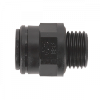 Sealey JGC814 John Guest® Speedfit® Straight Adaptor 8mm x 1/4 inch BSP - Pack of 5
