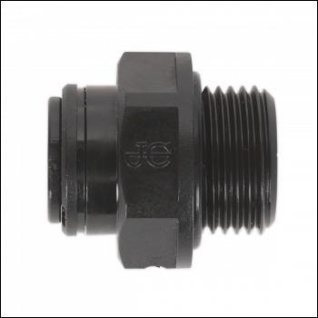 Sealey JGC838 John Guest® Speedfit® Straight Adaptor 8mm x 3/8 inch BSP - Pack of 5