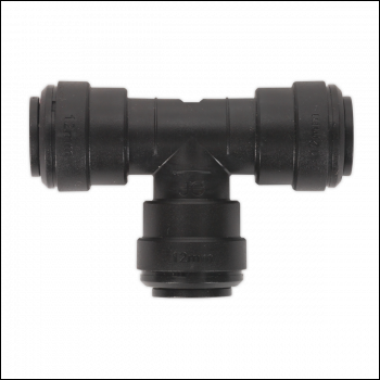 Sealey JGCT12 John Guest® Speedfit® Equal Tee Coupling 12mm - Pack of 5