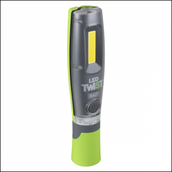 Sealey LED1001G LED Twist Rechargeable Inspection Light 8W COB & 1W SMD