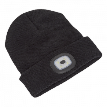 Sealey LED185 Beanie Hat 1W SMD LED USB Rechargeable