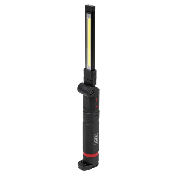 Sealey LED188 Rechargeable Slim Folding Inspection Light 10W COB LED & SMD LED with Laser Pointer