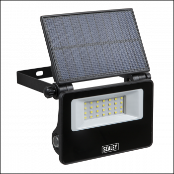 Sealey LED20S Extra-Slim Solar Floodlight with Wall Bracket 20W SMD LED