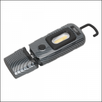 Sealey LED3601CF Rechargeable 360° Inspection Light 3W COB & 1W SMD LED - Carbon Fibre Effect