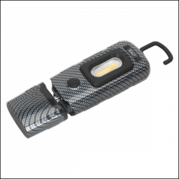 Sealey LED3601CF Rechargeable 360° Inspection Light 3W COB & 1W SMD LED Carbon Fibre Effect
