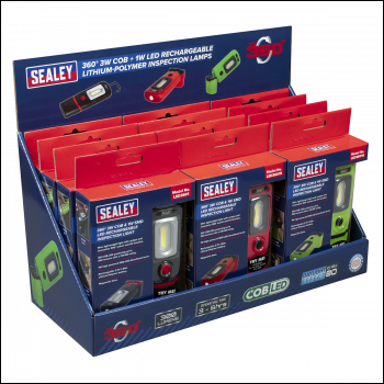 Sealey LED3601COMBO LED3601 Series Inspection Light Combination - Display Pack of 12