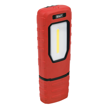 Sealey LED3601R Rechargeable 360° Inspection Light 5W COB & 1W SMD LED - Red