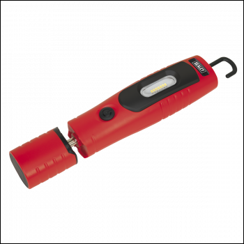 Sealey LED3602R Rechargeable 360° Inspection Light 4W & 3W SMD LED - Red
