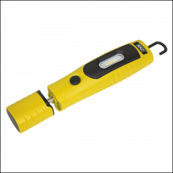 Sealey LED3602Y Rechargeable 360° Inspection Light 4W & 3W SMD LED - Yellow