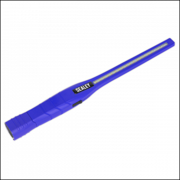 Sealey LED3604UV Rechargeable 360° Slim Inspection Light 8W & 1W SMD LED& UV Light Black Lithium-ion