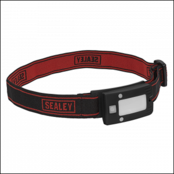 Sealey LED360HT Rechargeable Head Torch with Auto-Sensor 2W COB LED - Black