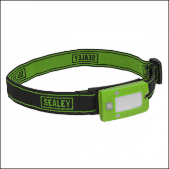 Sealey LED360HTG Rechargeable Head Torch with Auto-Sensor 2W COB LED - Green
