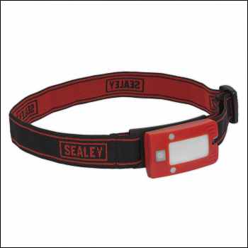 Sealey LED360HTR Rechargeable Head Torch with Auto-Sensor 2W COB LED - Red