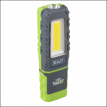 Sealey LED601G LED Twist Rechargeable Inspection Light 5W COB & 1W SMD