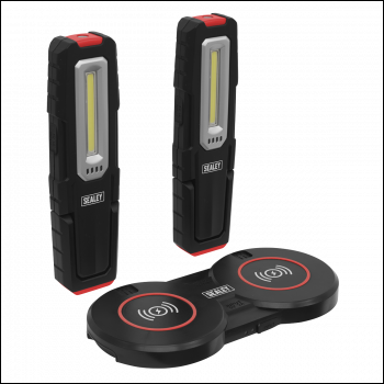 Sealey LEDWCBCOMBO5 Inspection Light (x2) with Double Wireless Charging Base 5W COB & 1W SMD LED