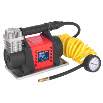 Sealey MAC05 Heavy-Duty Tyre Inflator/Mini Air Compressor 12V