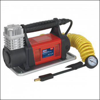Sealey MAC07 Heavy-Duty Tyre Inflator/Mini Air Compressor 12V