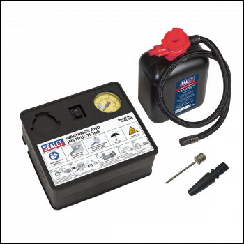 Sealey MAC10S Tyre Inflator & Emergency Puncture Sealant Kit 12V