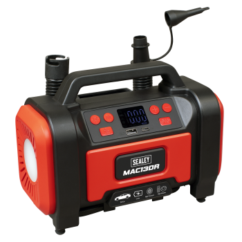 Sealey MAC13DR Rechargeable Tyre Inflator & High Volume Air Pump 12V