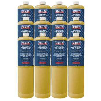 Sealey MAPP/40012 Disposable MAPP Propylene Gas Cylinder - Case of 12