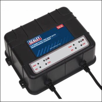 Sealey MBC250 6/12V 2 Bank Auto Maintenance Charger 10A (2 x 5A)