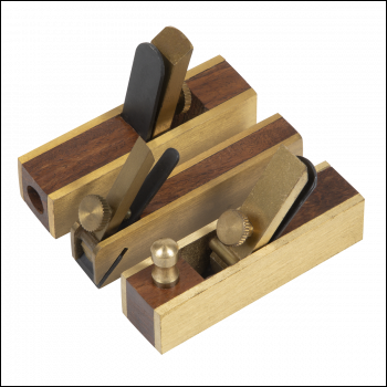 Sealey MBP03 Mini Brass Plane Set 3pc
