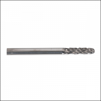 Sealey MCB002 Micro Carbide Burr Ball Nose Cylindrical 3mm - Pack of 3