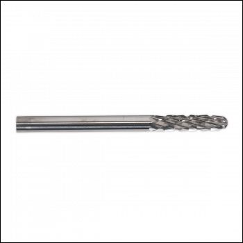 Sealey MCB002 Micro Carbide Burr Ball Nose Cylinder 3mm Pack of 3