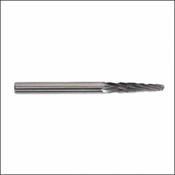 Sealey MCB004 Micro Carbide Burr Ball Nose Taper 3mm - Pack of 3