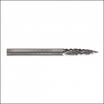 Sealey MCB005 Micro Carbide Burr Pointed Tree 3mm - Pack of 3