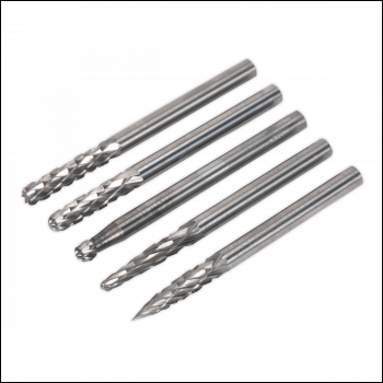 Sealey MCBSET01 Micro Carbide Burr Set 5pc