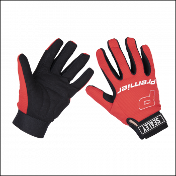 Sealey MG796XL Premier Mechanic's Gloves Padded Palm - Extra-Large Pair